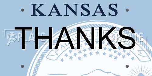 THANKS Kansas License Plate