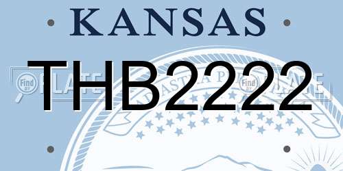 THB2222 Kansas License Plate