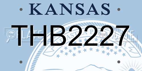 THB2227 Kansas License Plate