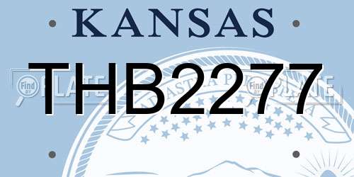 THB2277 Kansas License Plate