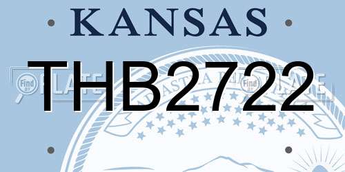 THB2722 Kansas License Plate