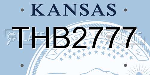 THB2777 Kansas License Plate