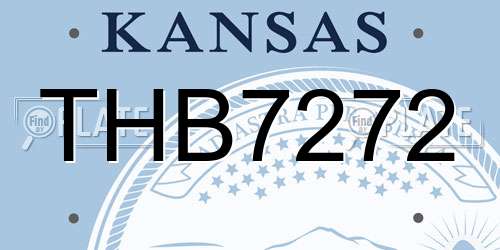 THB7272 Kansas License Plate