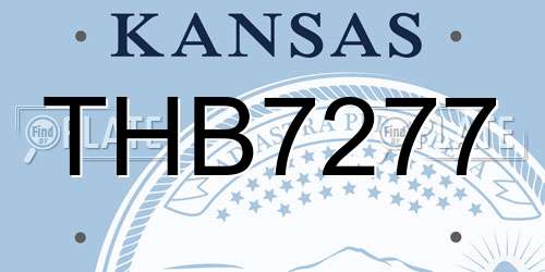 THB7277 Kansas License Plate