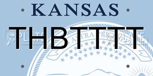 THBTTTT Kansas License Plate