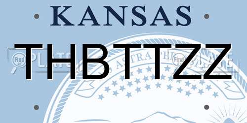 THBTTZZ Kansas License Plate