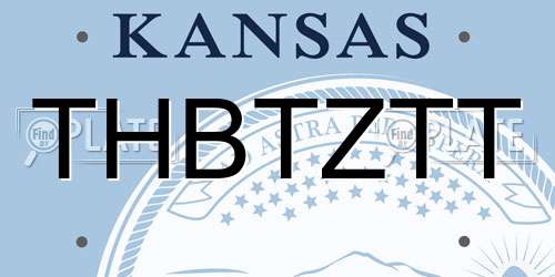 THBTZTT Kansas License Plate