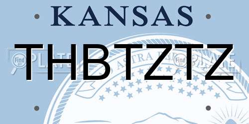 THBTZTZ Kansas License Plate