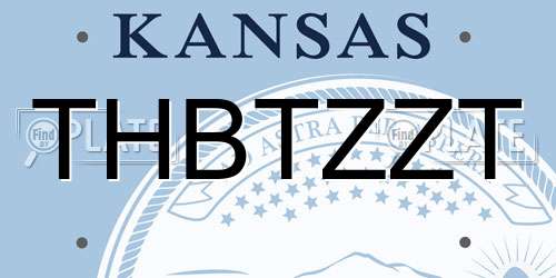 THBTZZT Kansas License Plate