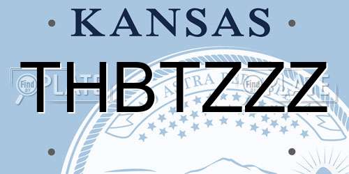 THBTZZZ Kansas License Plate
