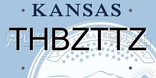THBZTTZ Kansas License Plate