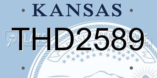 THD2589 Kansas License Plate