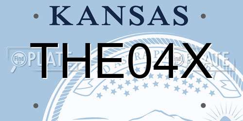 THE04X Kansas License Plate