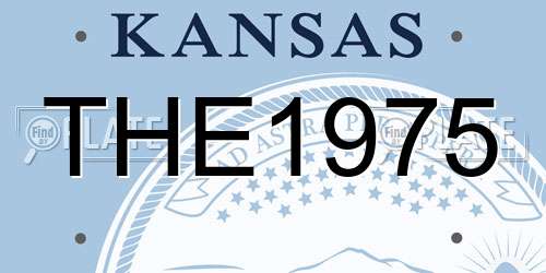 THE1975 Kansas License Plate