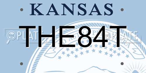 THE84T Kansas License Plate