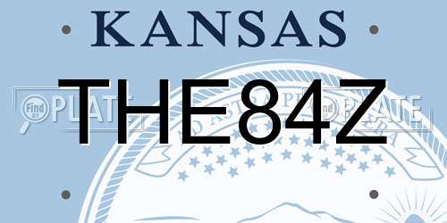 THE84Z Kansas License Plate