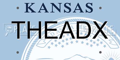 THEADX Kansas License Plate
