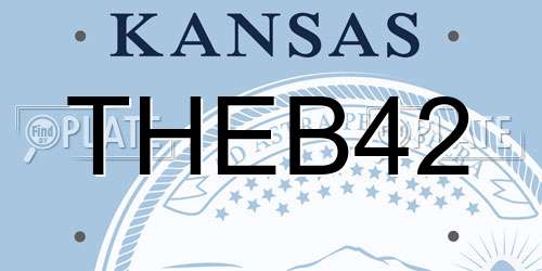 THEB42 Kansas License Plate