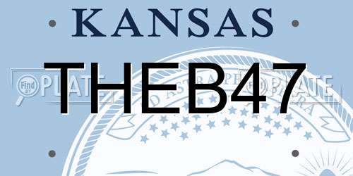 THEB47 Kansas License Plate