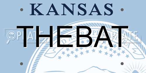 THEBAT Kansas License Plate
