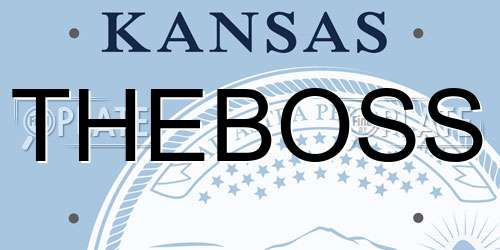 THEBOSS Kansas License Plate