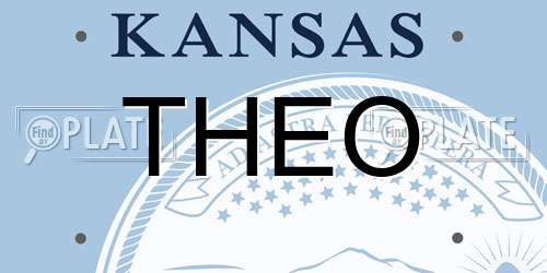 THEO Kansas License Plate