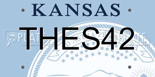 THES42 Kansas License Plate