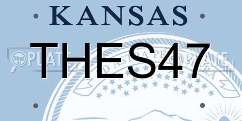 THES47 Kansas License Plate