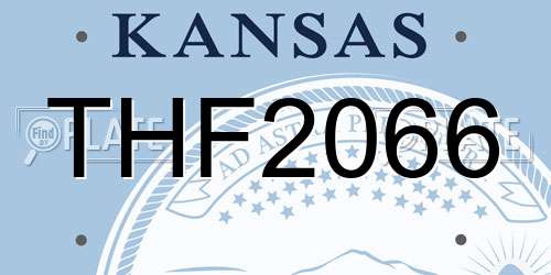 THF2066 Kansas License Plate