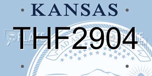 THF2904 Kansas License Plate