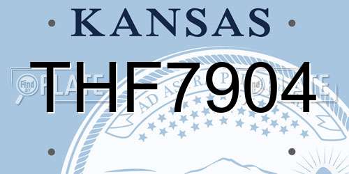 THF7904 Kansas License Plate
