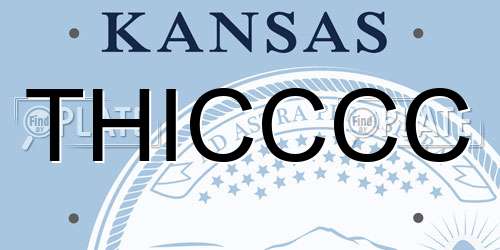 THICCCC Kansas License Plate