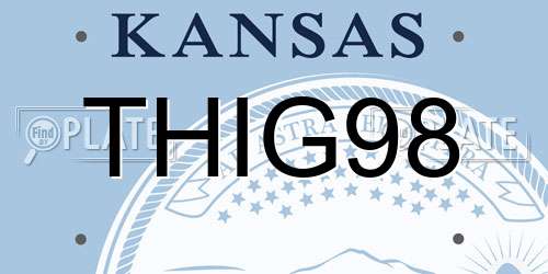 THIG98 Kansas License Plate