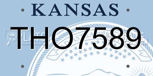THO7589 Kansas License Plate