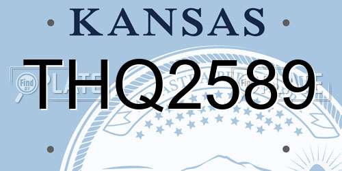 THQ2589 Kansas License Plate