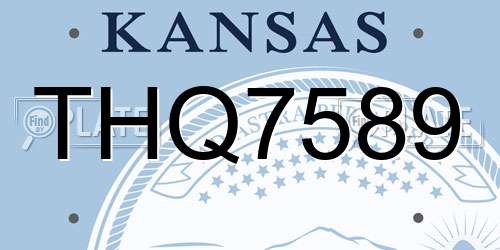 THQ7589 Kansas License Plate
