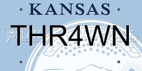 THR4WN Kansas License Plate