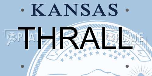 THRALL Kansas License Plate