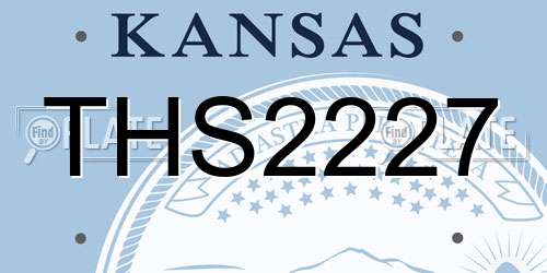THS2227 Kansas License Plate