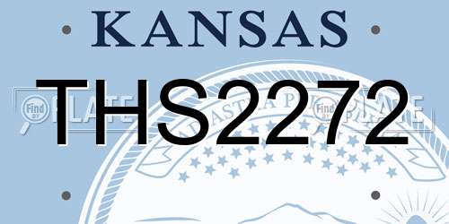 THS2272 Kansas License Plate