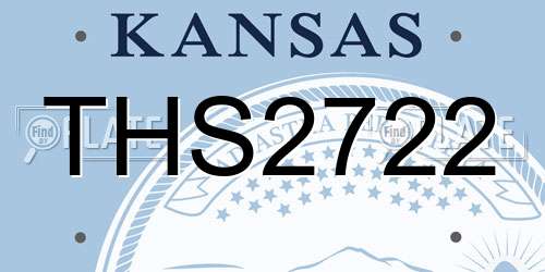 THS2722 Kansas License Plate