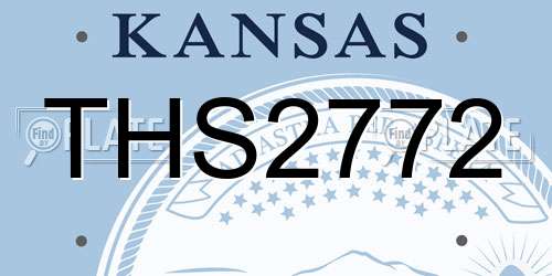 THS2772 Kansas License Plate