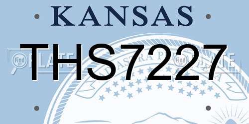 THS7227 Kansas License Plate