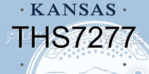 THS7277 Kansas License Plate