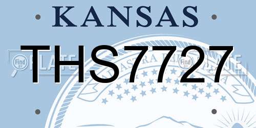 THS7727 Kansas License Plate