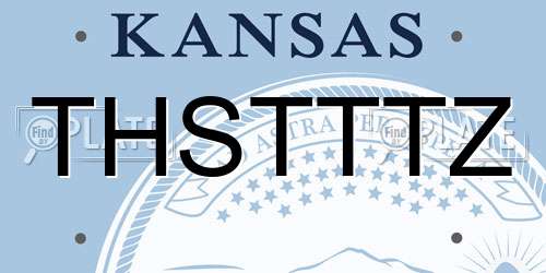 THSTTTZ Kansas License Plate