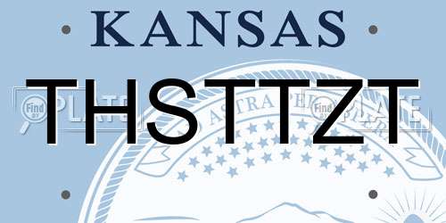 THSTTZT Kansas License Plate