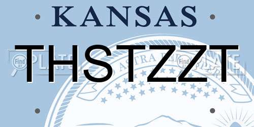 THSTZZT Kansas License Plate