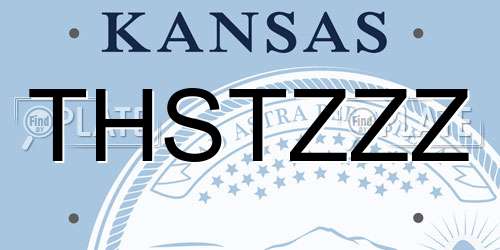 THSTZZZ Kansas License Plate