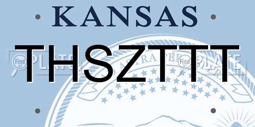 THSZTTT Kansas License Plate